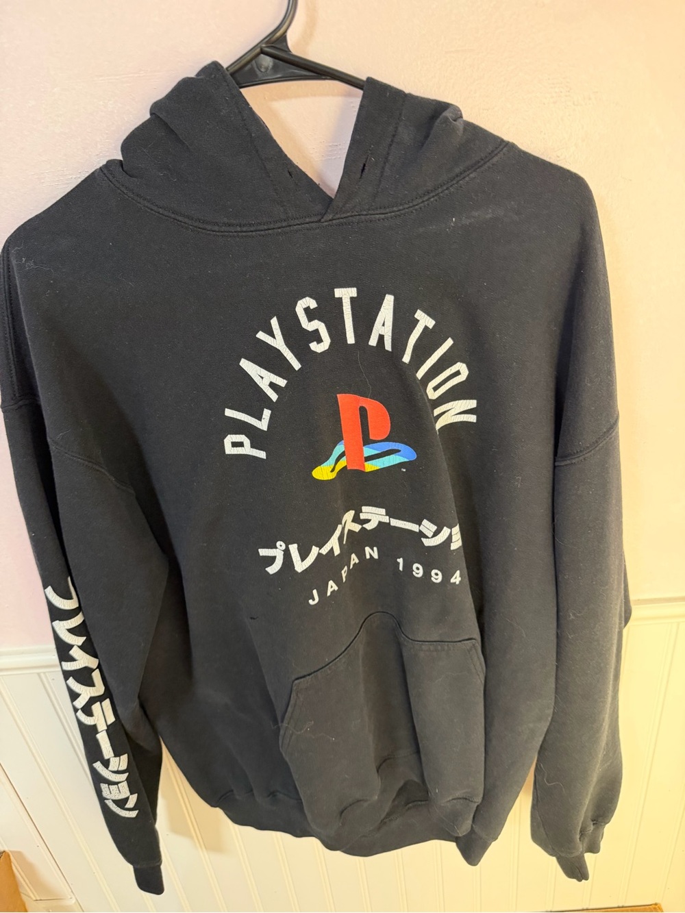 Sony Black Hoodie with Multicolor PlayStation Emblem